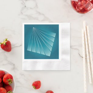 Turquoise ribbons napkin