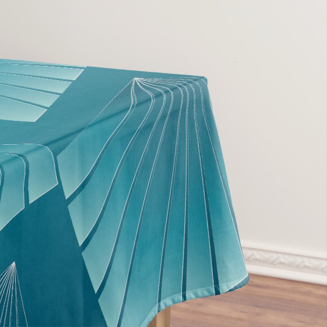 Turquoise ribbons tablecloth (In Situ)