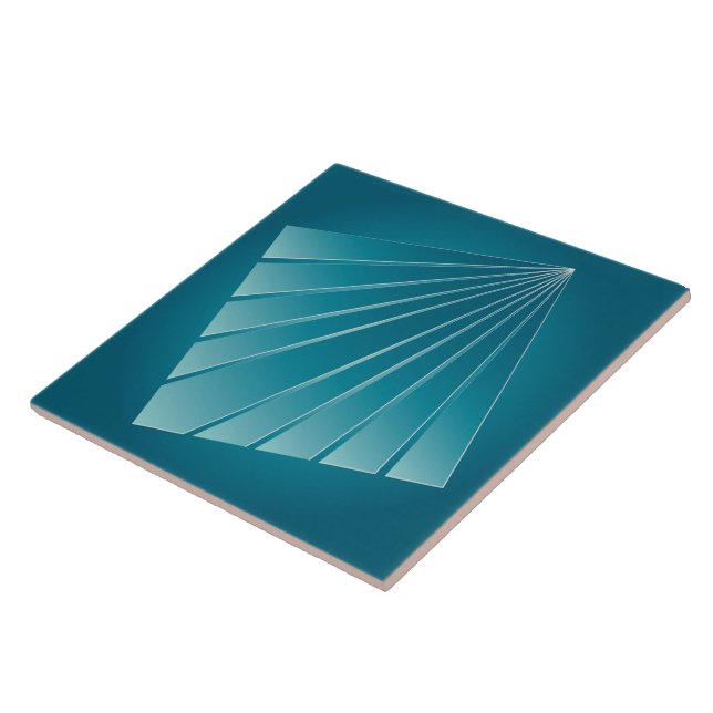 Turquoise ribbons tile (Side)