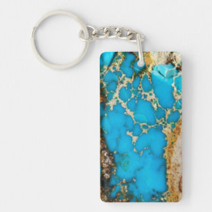 Turquoise Rock 1 Keychain