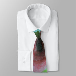 Turquoise Rose Floral Tie