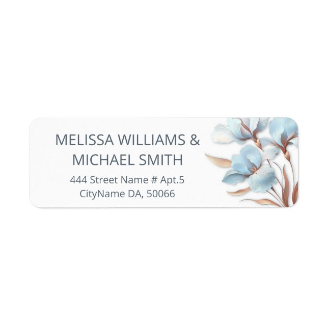 Turquoise Rose Gold Flower |  Wedding (Front)