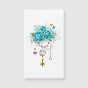 Turquoise Roses with Keys