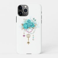 Turquoise Roses with Keys