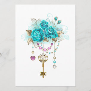 Turquoise Roses with Keys Program