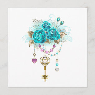 Turquoise Roses with Keys Program