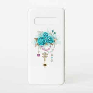 Turquoise Roses with Keys Samsung Galaxy Case