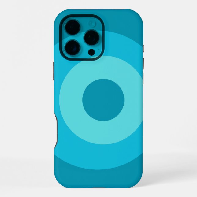 Turquoise Round Apple iPhone 16 Pro Max Case (Back)