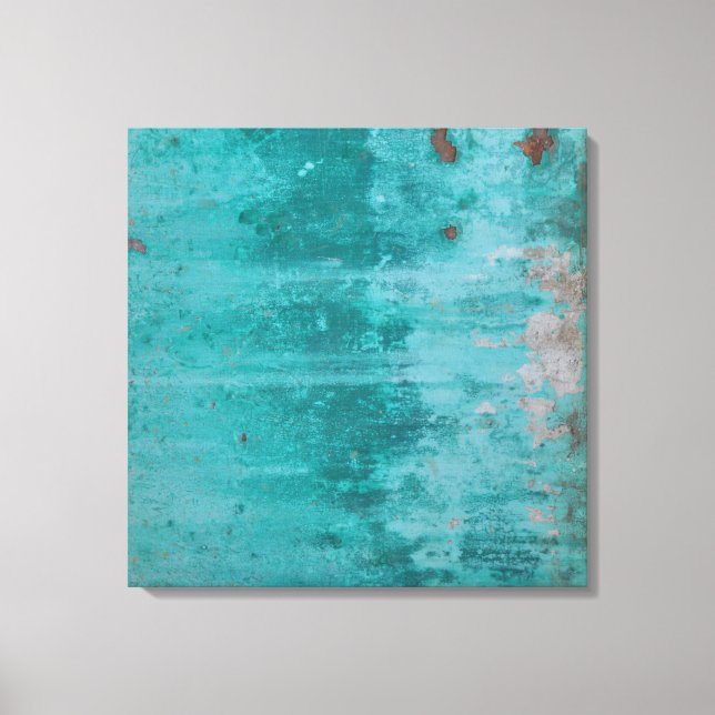 Turquoise Rust | Abstract Canvas Print (Front)