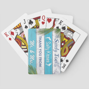 Turquoise Sandy Toes Salty Kisses Deck of Cards