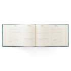 Turquoise Satin et Peacock Mariage Livre d'or