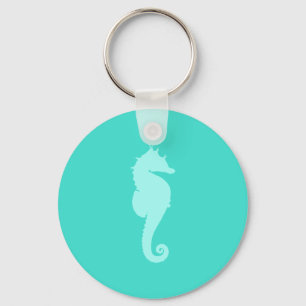 Turquoise Sea Horse 2 Keychain