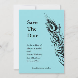 Turquoise Secouez vos plumes Save the Date