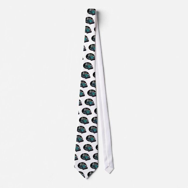 Turquoise Semi Truck Tie (Front)