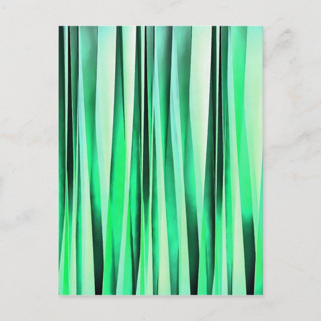 Turquoise Serenity Stripy Pattern Postcard (Front)