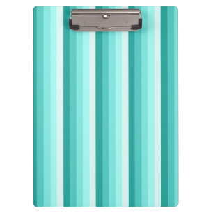 Turquoise shadow stripes clipboard