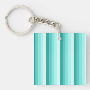 Turquoise shadow stripes keychain