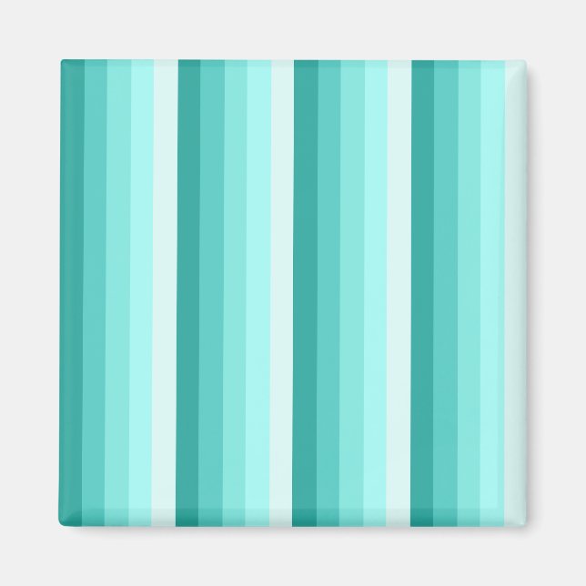Turquoise shadow stripes magnet (Front)