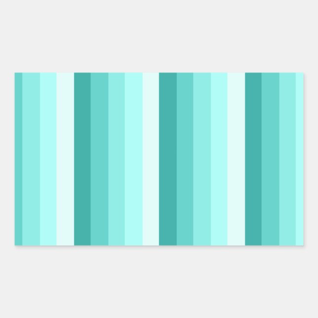 Turquoise shadow stripes sticker (Front)