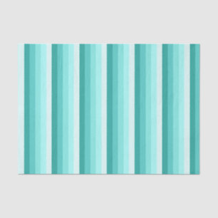 Turquoise shadow stripes tissue paper