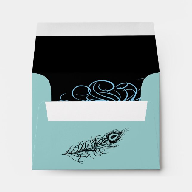 Turquoise Shake your Tail Feathers Small Envelope (Back (Bottom))