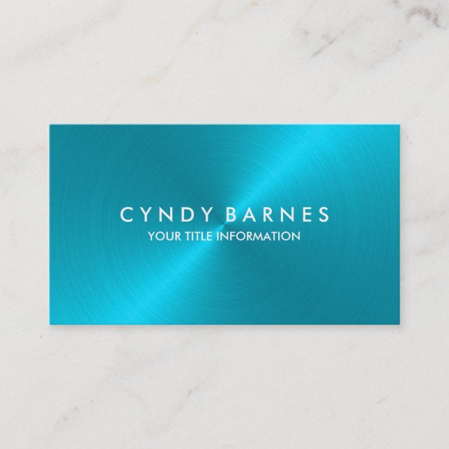 Turquoise Sheen Business Card (Front)