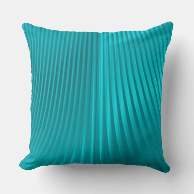 turquoise silk throw pillow (Front)