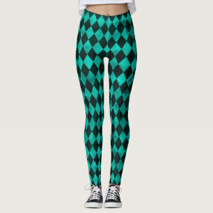 Turquoise Skulls and Sunflower Series Design 13 Leggings
