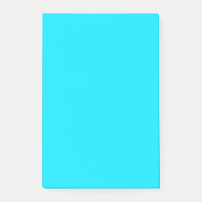 Turquoise Sky Blue Colour Customize This! Post-it Notes (Front)