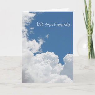 Turquoise Sky Clouds With Deepest Sympathy Card