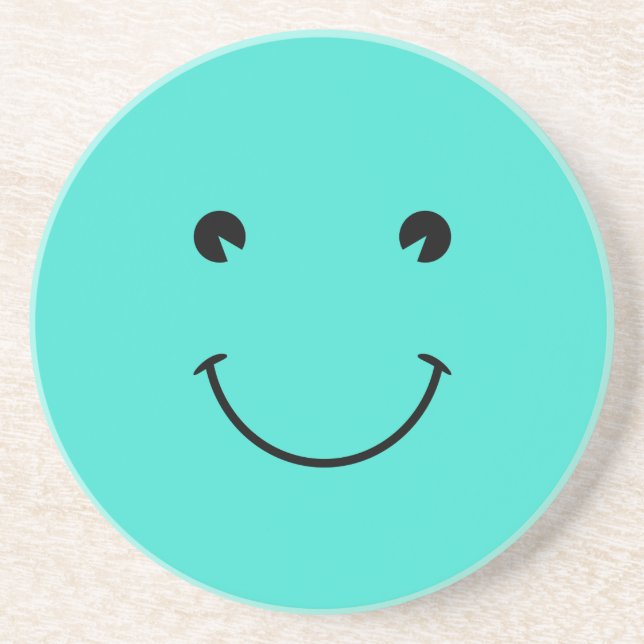 Turquoise  Smile Coaster (Front)