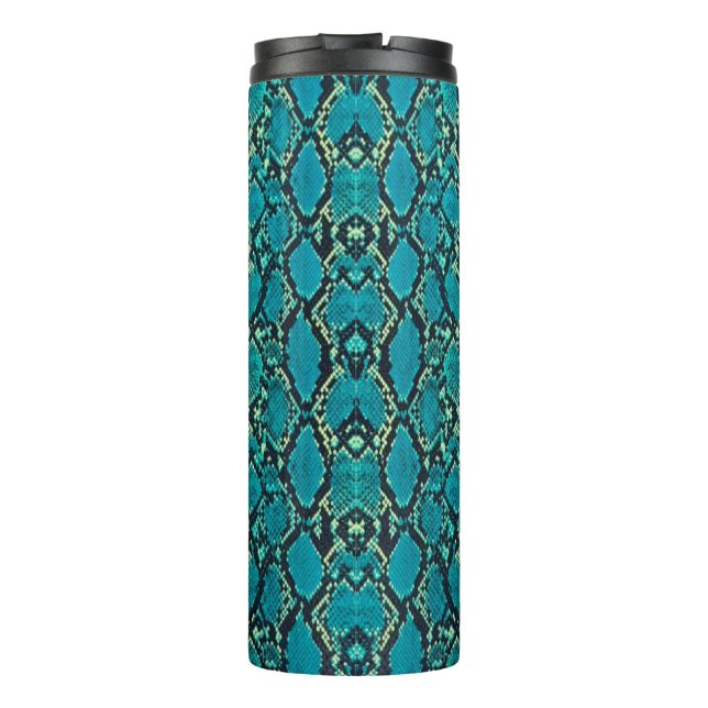 Turquoise Snakeskin Thermal Tumbler (Back)