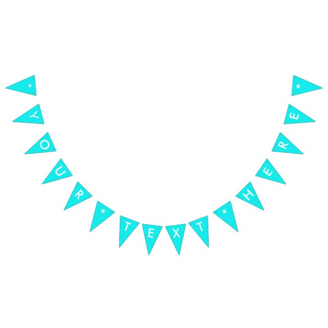 Turquoise Solid Colour Bunting Flags (All)