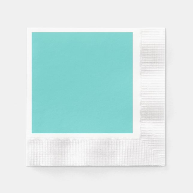 Turquoise solid colour napkin (Front)
