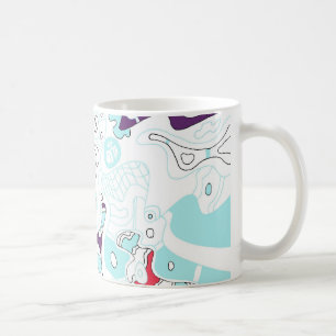 Turquoise Space, Abstract Art Mug