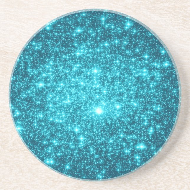 Turquoise Sparkle Coaster (Front)