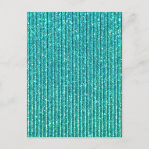 Turquoise Sparkles Style Elegant Print Postcard