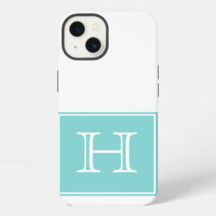 Turquoise Square Monogram iPhone 13 Case