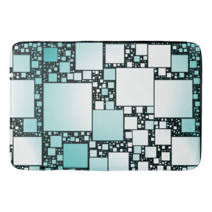 Turquoise Squared Bath Mat