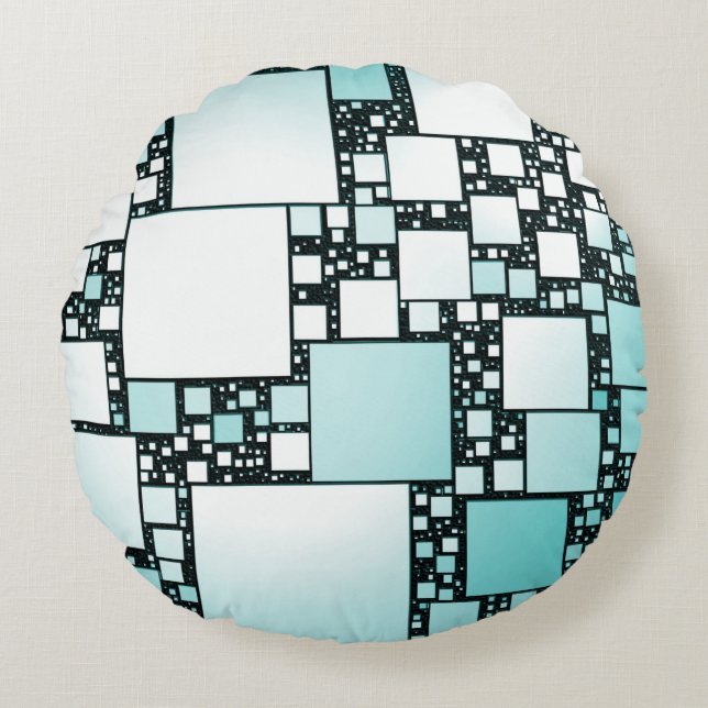 Turquoise Squared Round Cushion (Front)