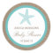 Turquoise Starfish Burlap Beach Baby Shower
