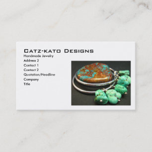 Turquoise Stone Earrings Business Card