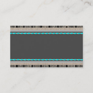 Turquoise Stone Rustic Wood Plain Business Cards