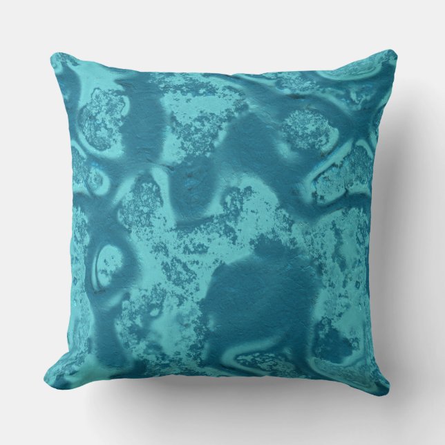 Turquoise Stone Throw Pillow (Front)