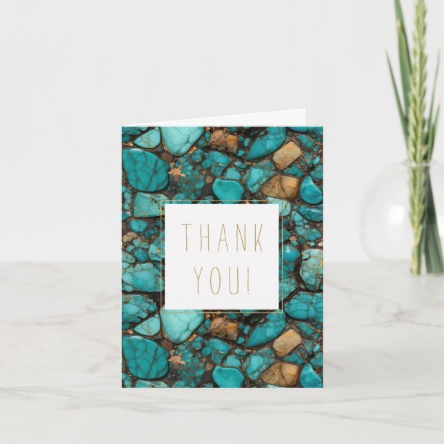 Turquoise Stones Thank you (Front)