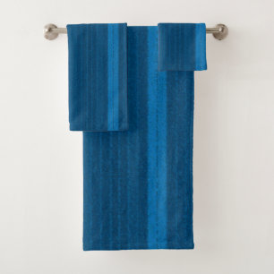 Turquoise Stripe Bath Towel Set