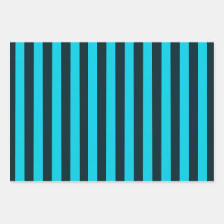 Turquoise striped wrapping paper