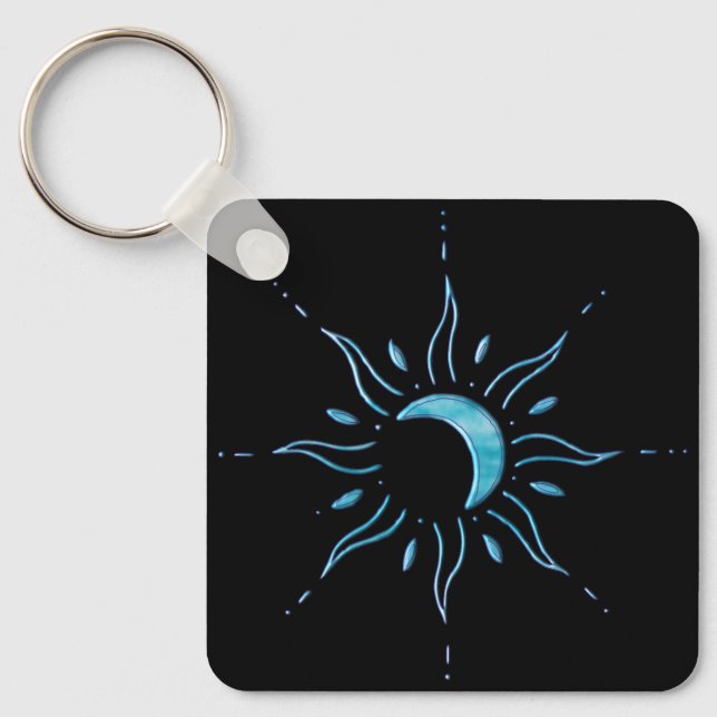 Turquoise Sun  Keychain (Front)