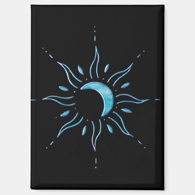 Turquoise Sun  Magnet (Front)