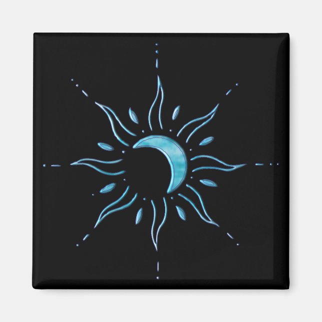 Turquoise Sun  Magnet (Front)